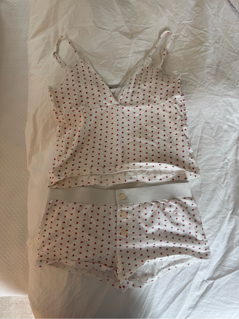 BRANDY MELVILLE Hearts PJ Set